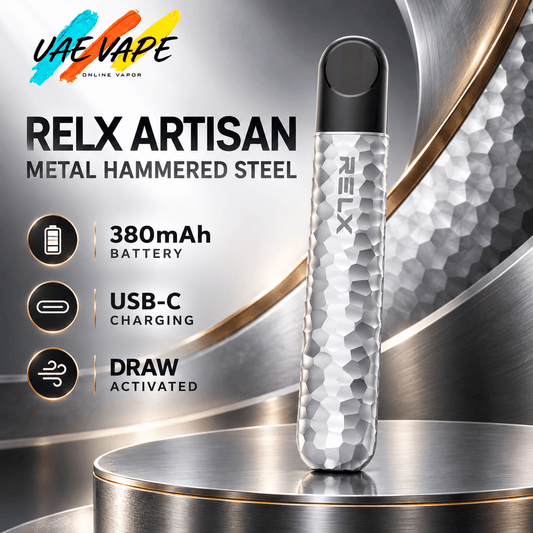 Relx Artisan Metal Hammered Steel Device - UAE VAPE STORE Browse RELX Pods