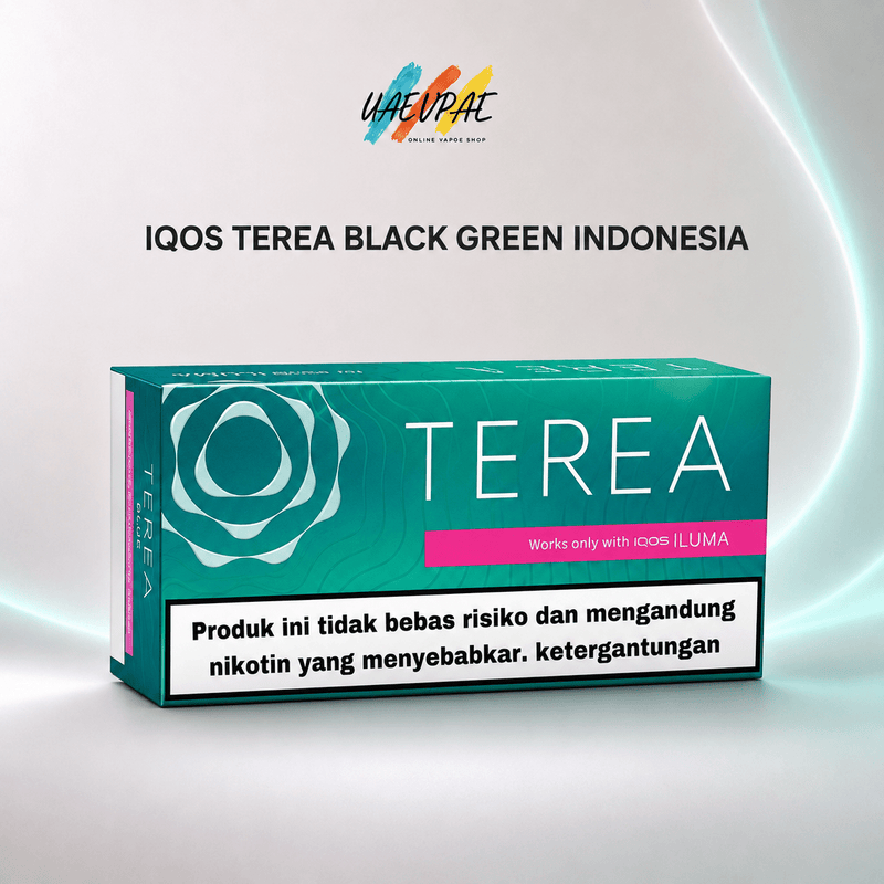 IQOS TEREA Black Green Indonesia with intense menthol and green fruit flavour in Dubai UAE