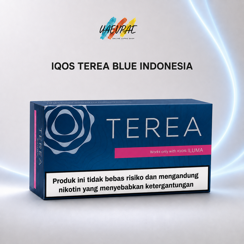 IQOS TEREA Blue Indonesia full carton with deep menthol peppermint and creamy aroma in Dubai UAE