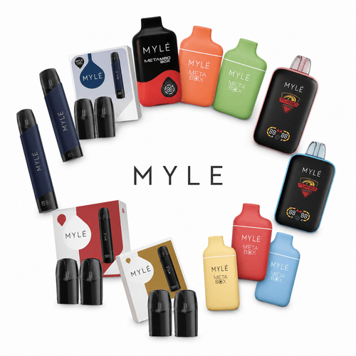 Shop MYLE Vape at UAE VAPE. Explore MYLE disposables, Meta V5 devices, prefilled pods and popular flavours with delivery across Dubai and UAE.