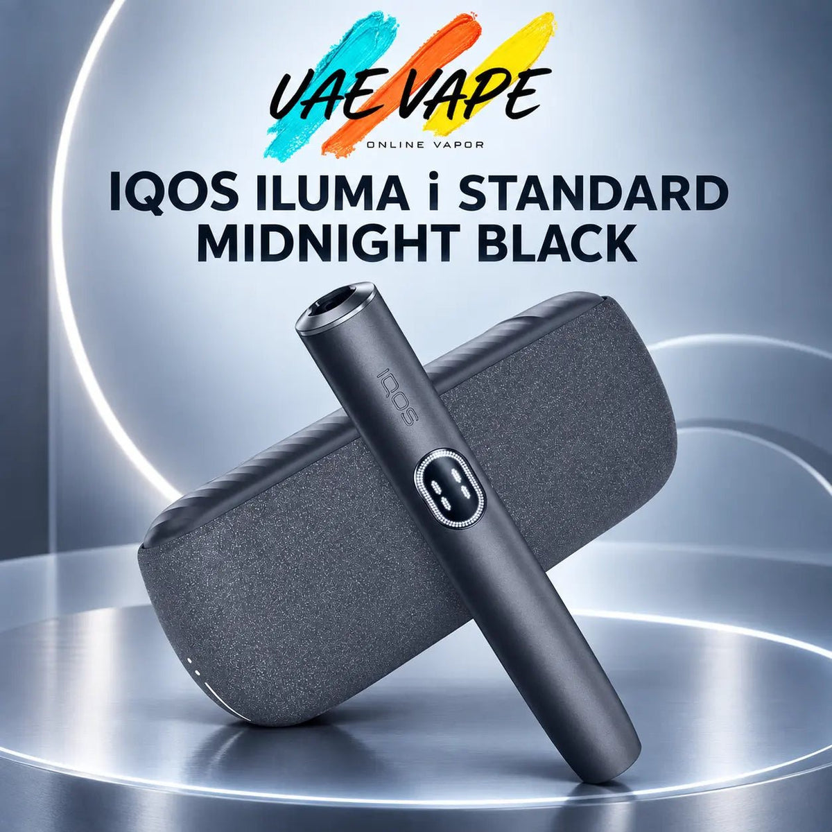 IQOS ILUMA i Standard Black Touch Screen device compatible with TEREA sticks