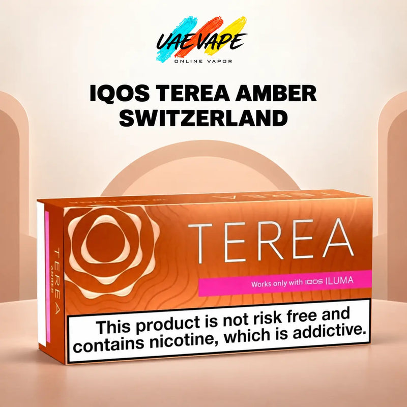 IQOS TEREA Amber Switzerland 200 sticks full carton in Dubai UAE - Swiss TEREA Amber toasted tobacco sticks for IQOS ILUMA in UAE