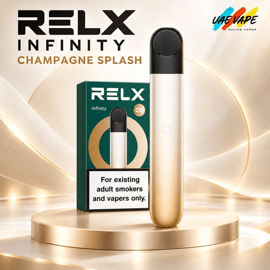 RELX Infinity Champagne Splash rechargeable vape device in Dubai UAE