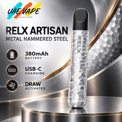 Relx Artisan Metal Hammered Steel Device - UAE VAPE STORE Browse RELX Pods