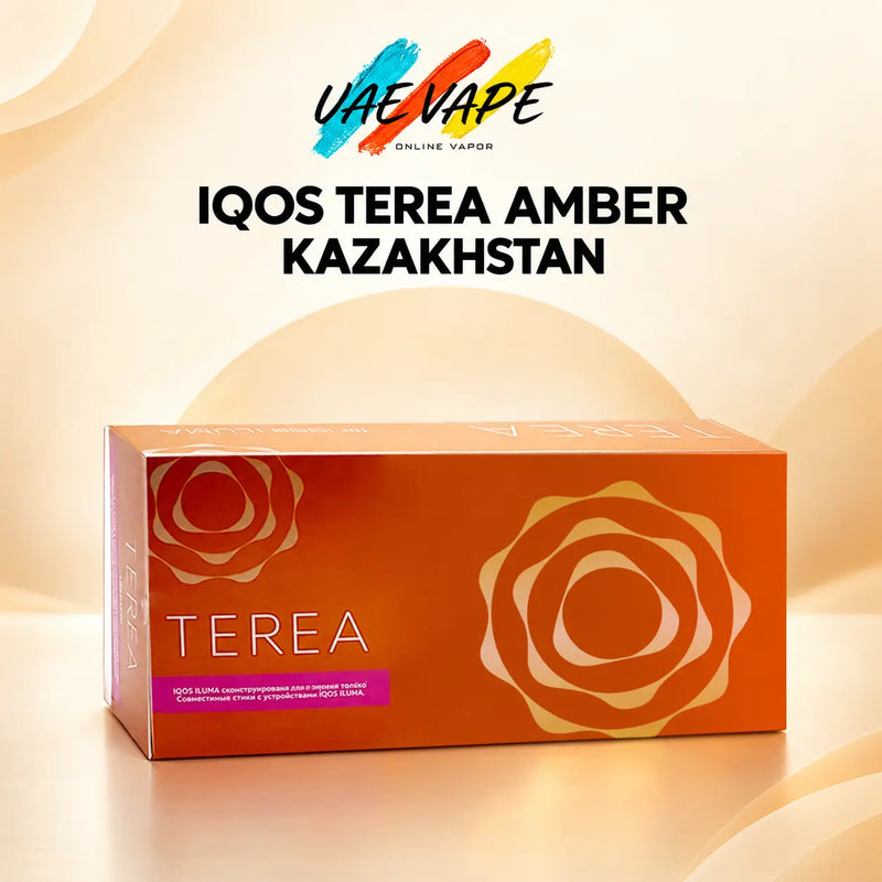 Orange IQOS TEREA Amber Kazakhstan 200-stick carton for IQOS ILUMA with UAE VAPE delivery across Dubai and the UAE