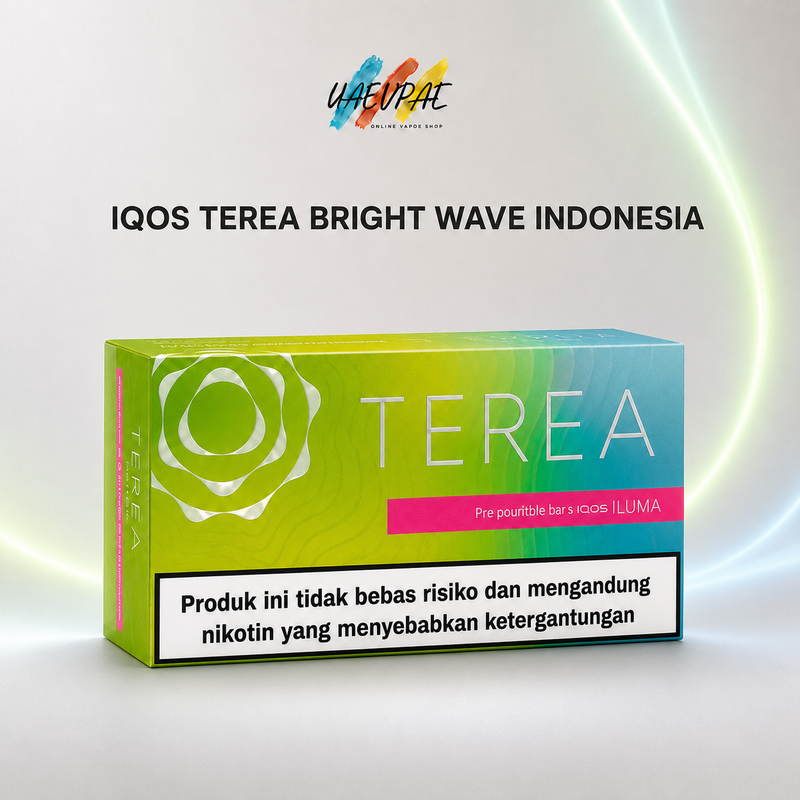 IQOS TEREA Bright Wave Indonesia full carton with menthol and fresh green fruit flavour in Dubai UAE