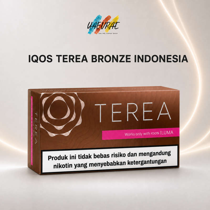 IQOS TEREA Bronze Indonesia full carton with mellow tobacco cocoa and dried fruit aroma in Dubai UAE