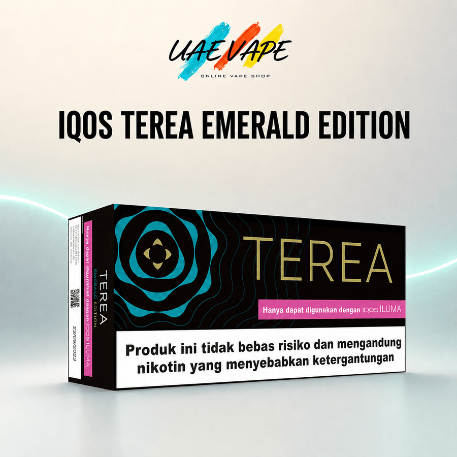 Explore TEREA Emerald Edition with Indonesian clove and fermented green-fruit aroma. Made for IQOS ILUMA, with convenient UAE delivery from UAE VAPE.