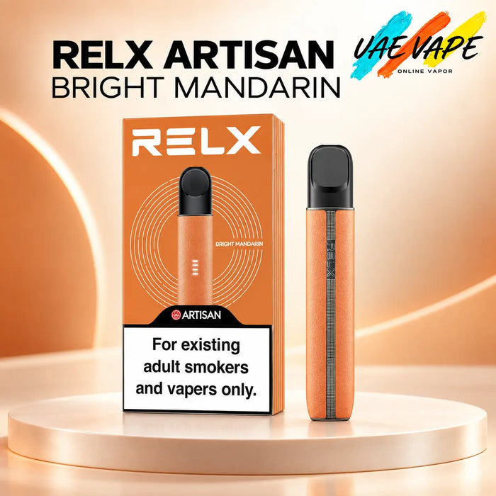 RELX Artisan Bright Mandarin rechargeable vape device in Dubai UAE