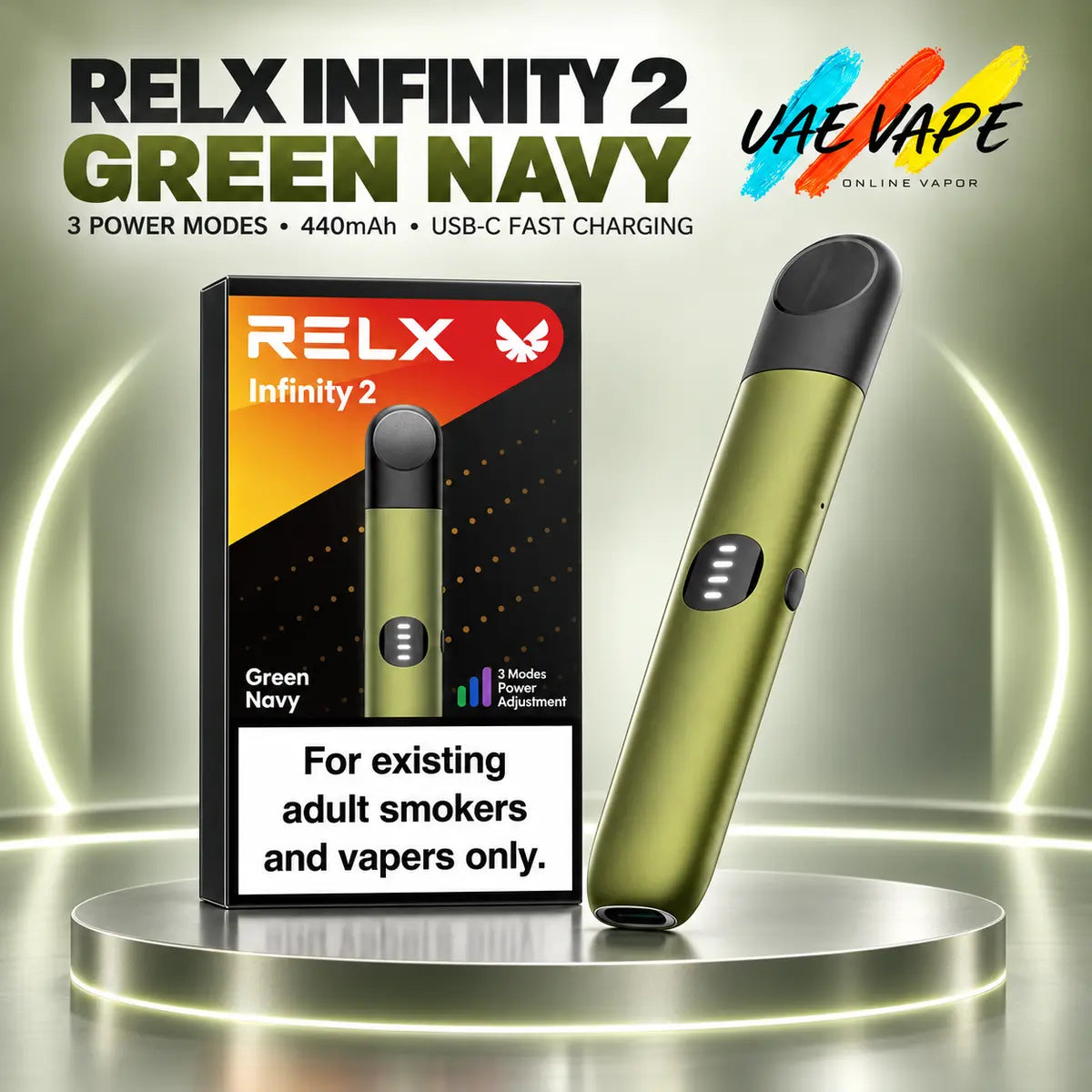 RELX Infinity 2 Obsidian Black Vape Device – Dubai, UAE