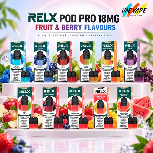 RELX Pod Pro 18mg Prefilled Pods – 17 Flavours in UAE - UAE VAPE STORE