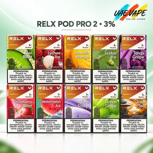 RELX Pod Pro 2 3% 30mg pods Dubai UAE - UAE VAPE STORE Prefilled Vape Pods
