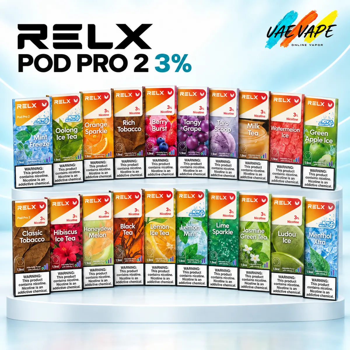 RELX Pod Pro 2 3% 30mg pods Dubai UAE