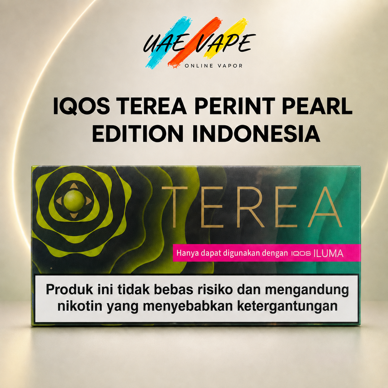 IQOS TEREA Perint Pearl Edition Indonesia full carton for IQOS ILUMA, available from UAE VAPE in Dubai and across the UAE.