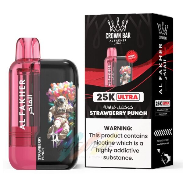 Al Fakher Ultra 25000 Puffs Strawberry Punch Disposable Vape _ Al Fakher vape price in UAE