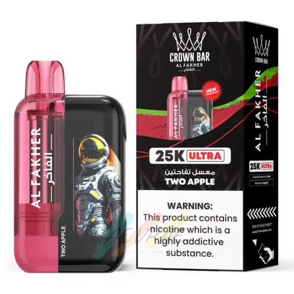 Al Fakher Ultra 25000 Puffs Two Apple Disposable Vape _ Al fakher vape dubai online