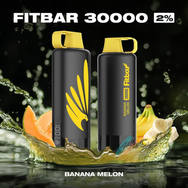 FITBAR Shisha 30000 Puffs 20MG Disposable Vape Banana Melon