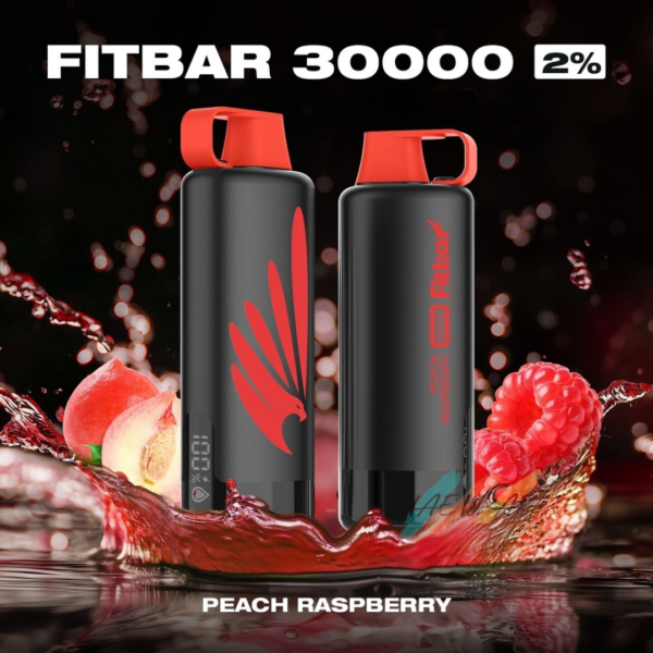 FITBAR Shisha 30000 Puffs 20MG Disposable Vape Peach Raspberry