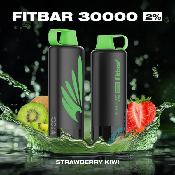 FITBAR Shisha 30000 Puffs 20MG Disposable Vape Steawberry Kiwi