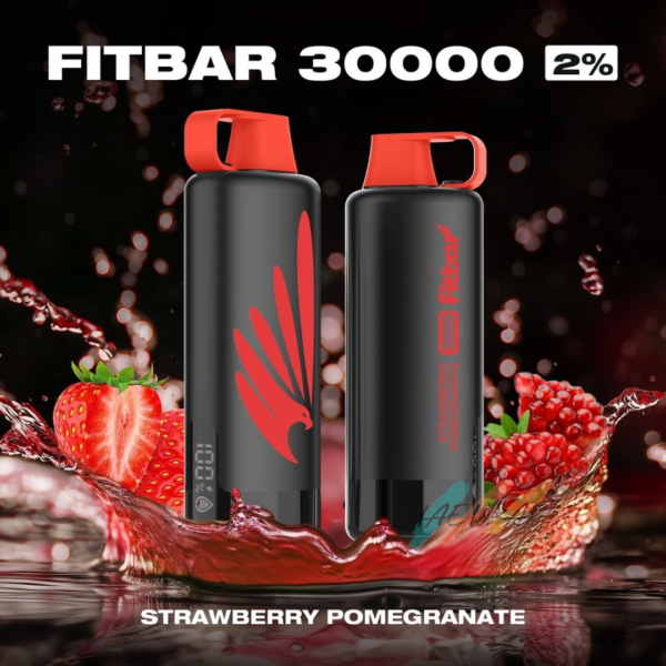 FITBAR Shisha 30000 Puffs 20MG Disposable Vape Strawberry Pomegranate