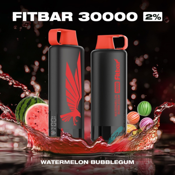 FITBAR Shisha 30000 Puffs 20MG Disposable Vape Watermelon Bubblegum