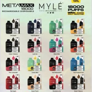 MYLÉ Meta Max 18000 Puffs Disposable Vape Flavors List