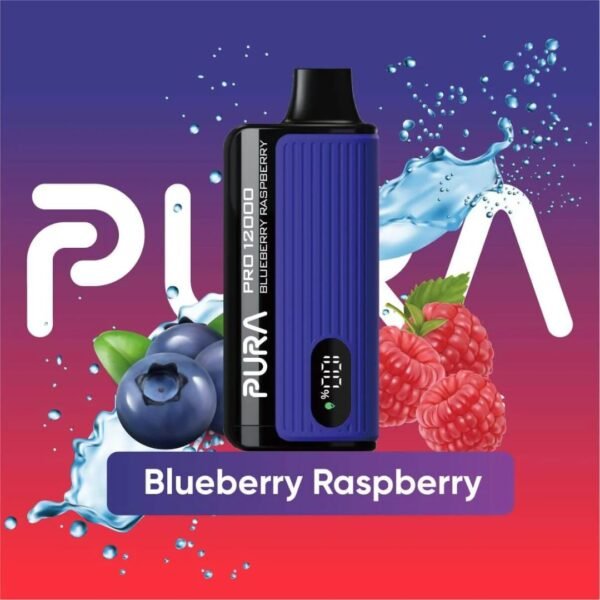 PURA Pro 12000 Puffs 20 MG and 50MG Disposable Vape Blueberry Raspberry