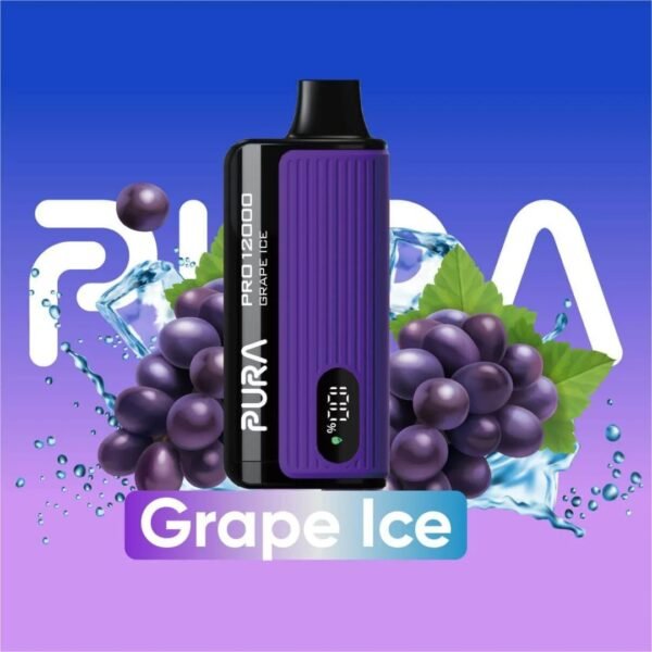 PURA Pro 12000 Puffs 20 MG and 50MG Disposable Vape Grape Ice