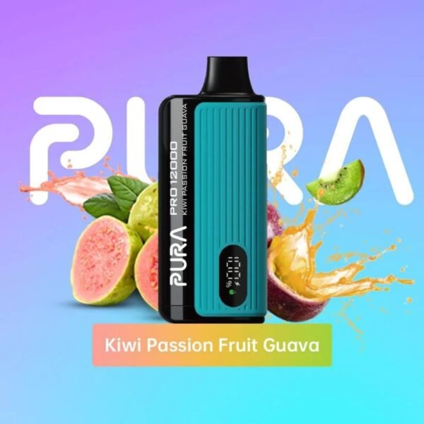 PURA Pro 12000 Puffs 20 MG and 50MG Disposable Vape Kiwi Passion Fruit Guava