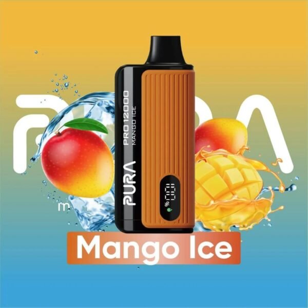 PURA Pro 12000 Puffs 20 MG and 50MG Disposable Vape Mango Ice