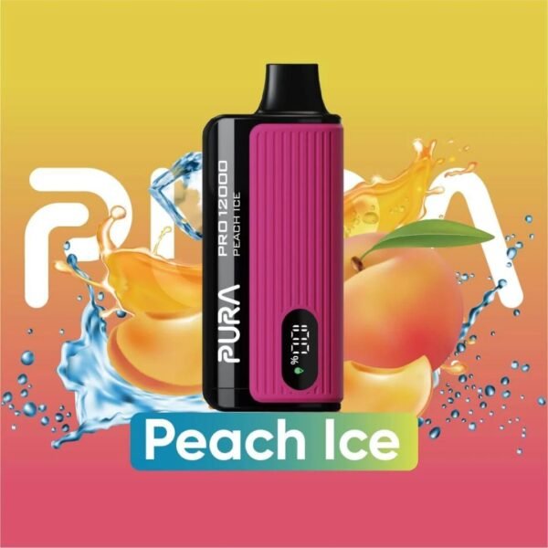 PURA Pro 12000 Puffs 20 MG and 50MG Disposable Vape Peach Ice