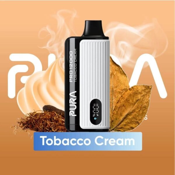 PURA Pro 12000 Puffs 20 MG and 50MG Disposable Vape Tobacco Cream