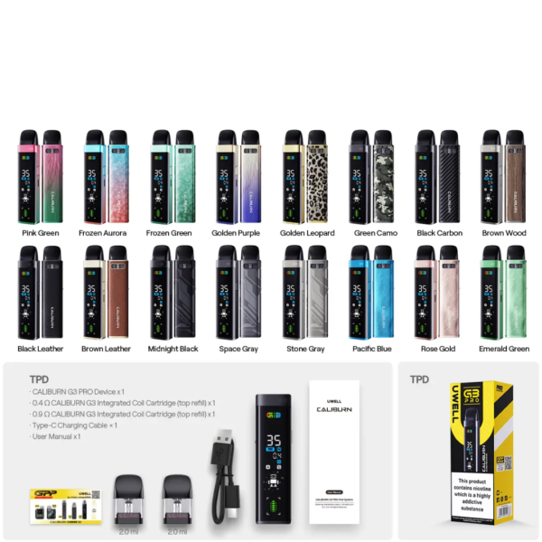 Buy UWELL Caliburn G3 Pro Pod System 35W Vape Kit UAE