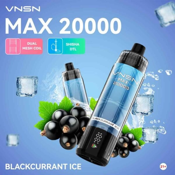 VNSN Max 20000 Puffs Disposable Vape Blackcurrant Ice