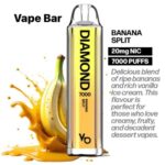 Vapes Bars Diamond 2% Nicotine 7000 Puffs Banana Split