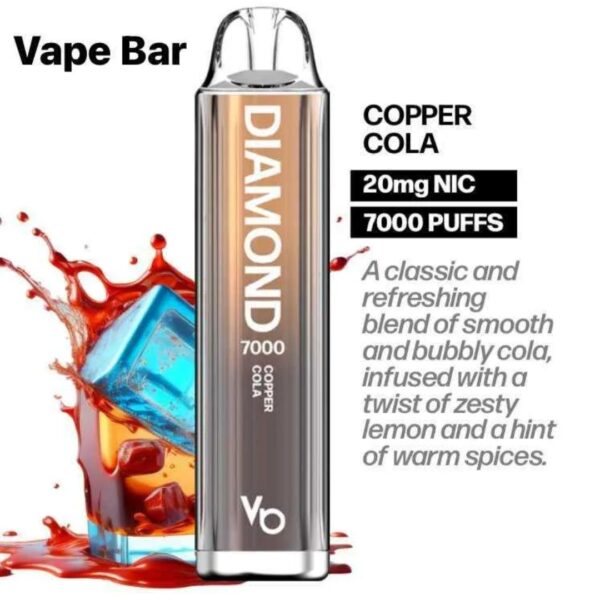 Vapes Bars Diamond 2% Nicotine 7000 Puffs Copper Cola