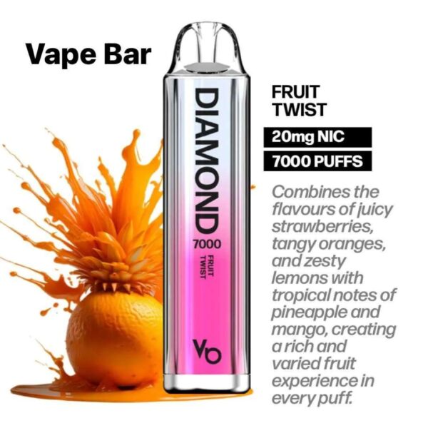 Vapes Bars Diamond 2% Nicotine 7000 Puffs Fruit Twist