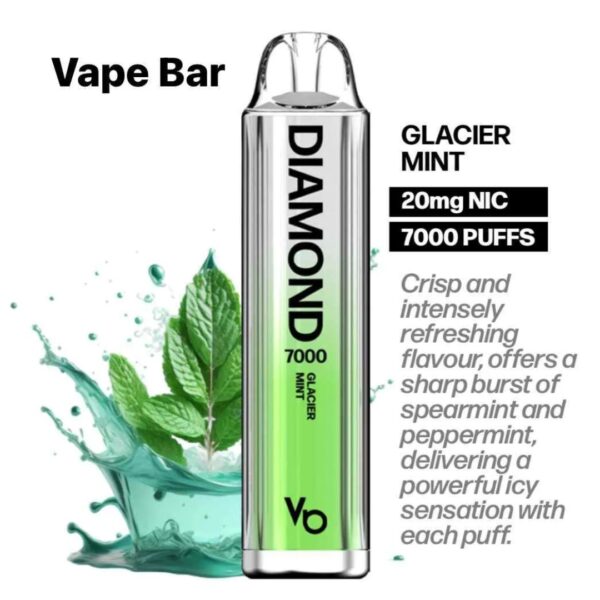 Vapes Bars Diamond 2% Nicotine 7000 Puffs Glacier Mint