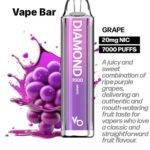 Vapes Bars Diamond 2% Nicotine 7000 Puffs Grape