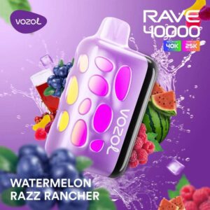 New Vozol Rave 40000 Puffs Disposable Vape Watermelon Razz Rancher _ Vape Shop UAE