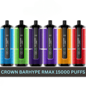 Crown Bar Al Fakher 15000 puffs disposable vape 0.5mg adjustable ice black UAE