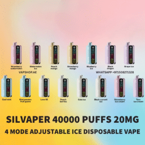 Silvaper 40000 puffs 20MG white edition disposable vape UAE adjustable ice