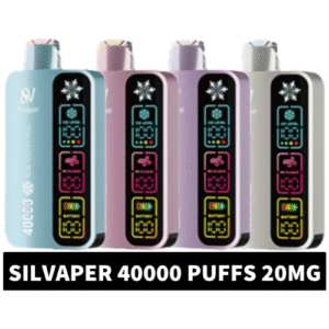 Silvaper 40000 puffs vape 20MG adjustable ice disposable black edition UAE
