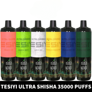 TESIYI Ultra Shisha 35000 puffs vape 6mg nicotine adjustable ice black UAE