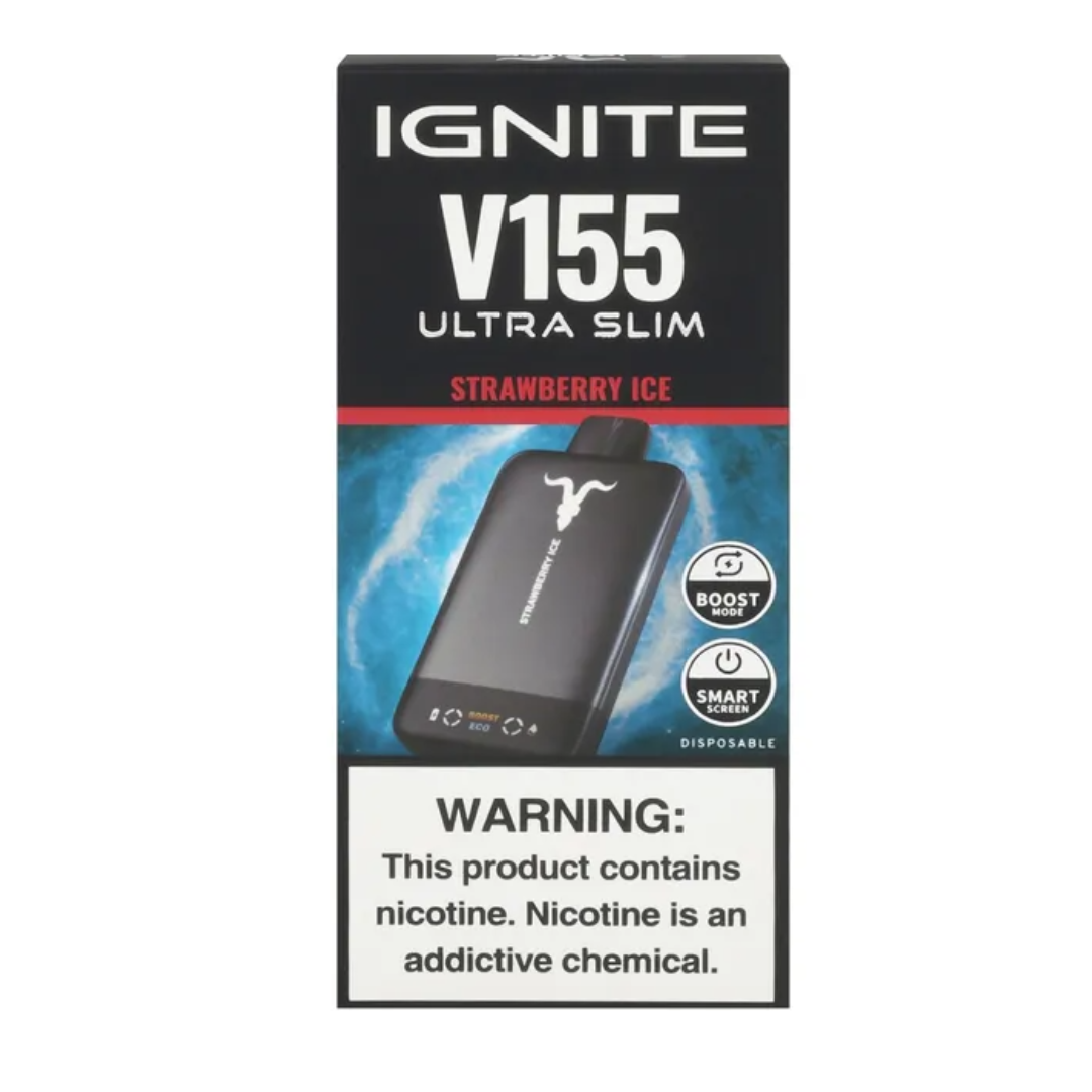 IGNITE V155 Disposable Vape 15500 PUFFS 5 Ignite-V155-Ultra-Slim-Strawberry-Ice